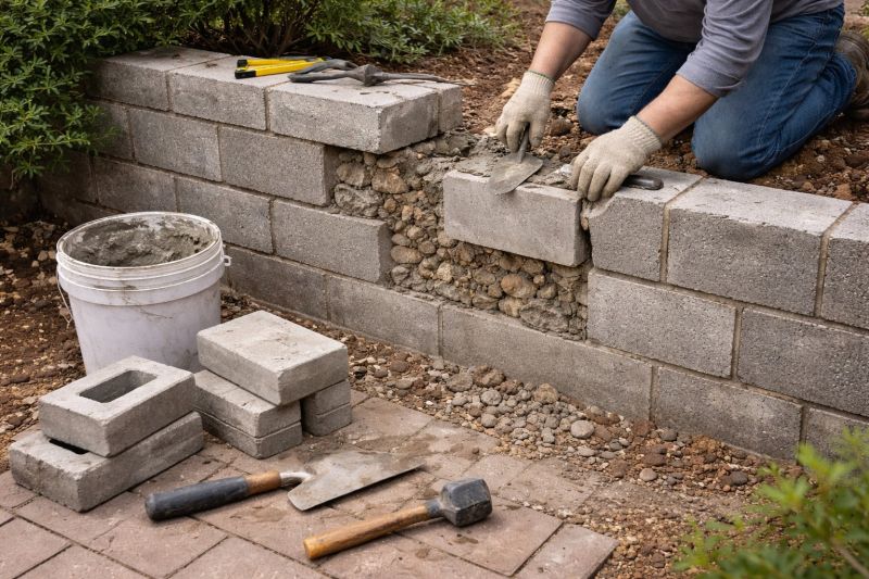 Block Wall Repair in Hitchcock, TX