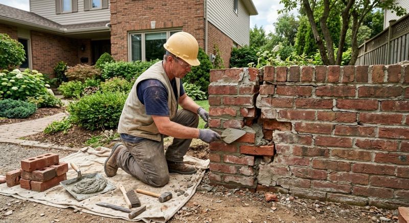 Brick Fence Repair in Pearland, TX