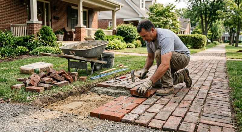 Brick Pathway Repair in Pearland, TX