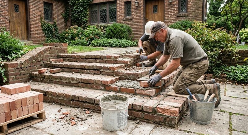 Brick Stairs Repair in Pearland, TX