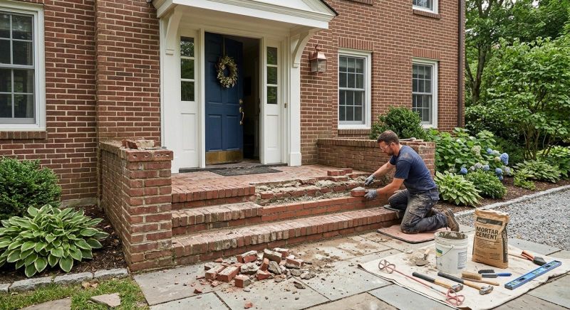 Brick Steps Repair in Pearland, TX