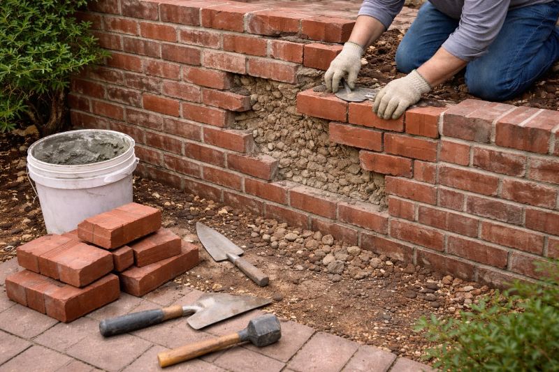 Brick Wall Repair in La Porte, TX