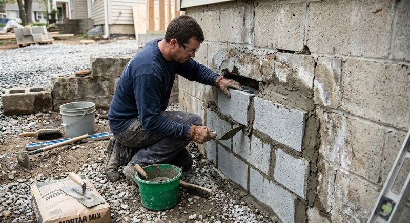 Cement Block Repair in Pearland, TX