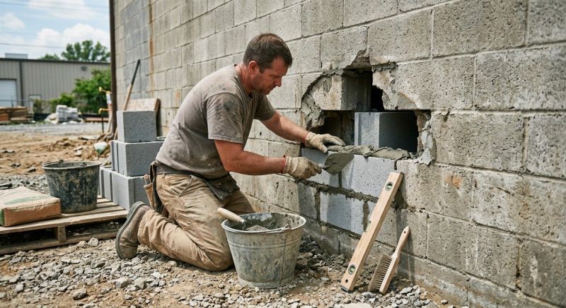 Concrete Block Repair in Hitchcock, TX