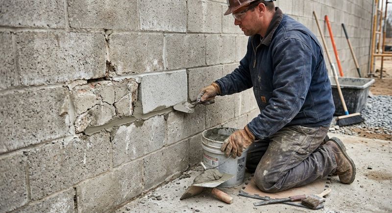 Concrete Block Repair in Santa Fe, TX