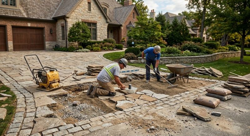 Stone Driveway Repair in Pearland, TX